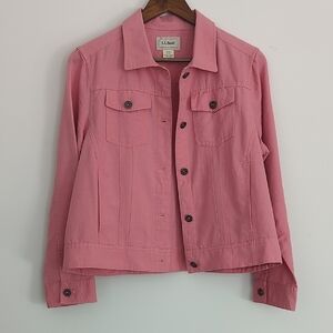 L.L. Bean‎ Women's Rose Peach Cotton Jacket Petites Small